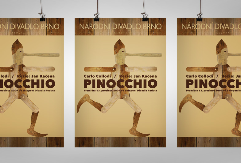 Plakát pro Národní divadlo Brno – Pinocchio