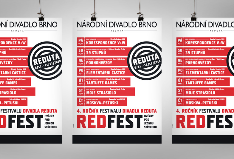 Plakát pro Národní divadlo Brno – REDFEST