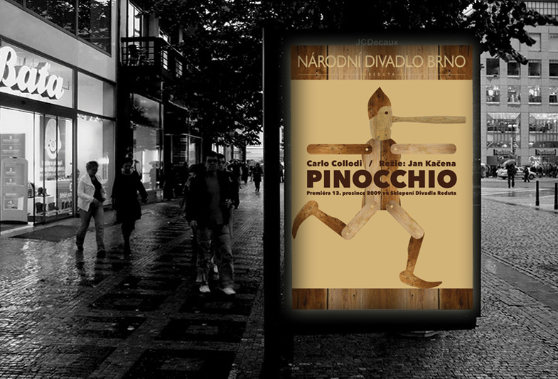 Billboard pro Národní divadlo Brno – Pinocchio