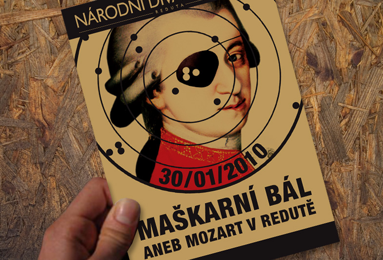 Plakát pro Národní divadlo Brno – Maškarní bál