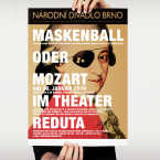 Plakát pro Národní divadlo Brno – Maškarní bál